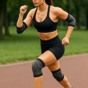 Set x2 Conjunto protección rodillas y codos WILSNQ acolchado - Protege articulaciones durante entrenamiento intenso